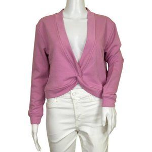 The Westside Women Top Crop Piccaso Twist Purple Light Color Sz S Casual